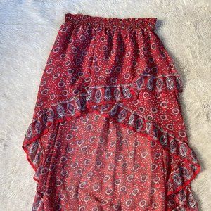 High/Low super cute paisley skirt